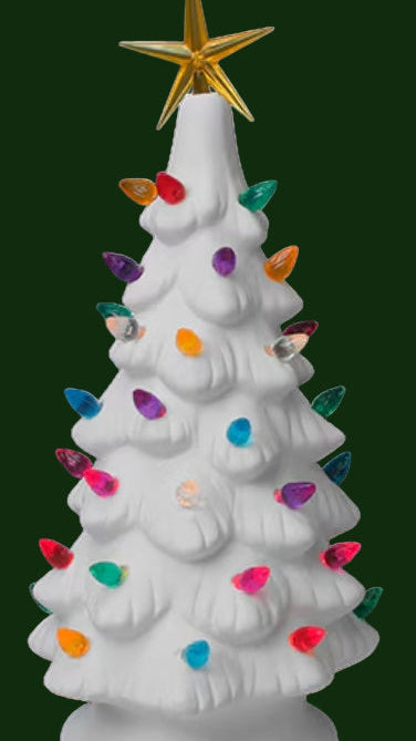 Slender Lighted Christmas Tree