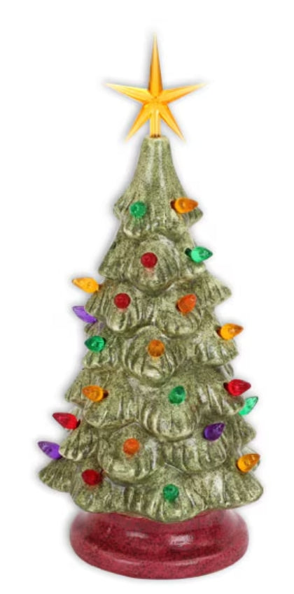 Slender Lighted Christmas Tree